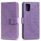For Motorola Moto G9 Plus Totem Flower Embossed Horizontal Flip TPU + PU Leather Case with Holder & Card Slots & Wallet(Purple) - 1