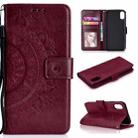 For Xiaomi Redmi 9A Totem Flower Embossed Horizontal Flip TPU + PU Leather Case with Holder & Card Slots & Wallet(Brown) - 1