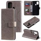 For Xiaomi Redmi 9C Totem Flower Embossed Horizontal Flip TPU + PU Leather Case with Holder & Card Slots & Wallet(Grey) - 1