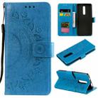 For Xiaomi Redmi K20 / K20 Pro Totem Flower Embossed Horizontal Flip TPU + PU Leather Case with Holder & Card Slots & Wallet(Blue) - 1