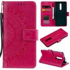For Xiaomi Redmi K20 / K20 Pro Totem Flower Embossed Horizontal Flip TPU + PU Leather Case with Holder & Card Slots & Wallet(Red) - 1
