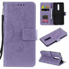For Xiaomi Redmi K20 / K20 Pro Totem Flower Embossed Horizontal Flip TPU + PU Leather Case with Holder & Card Slots & Wallet(Purple) - 1