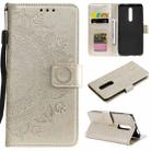 For Xiaomi Redmi K20 / K20 Pro Totem Flower Embossed Horizontal Flip TPU + PU Leather Case with Holder & Card Slots & Wallet(Gold) - 1