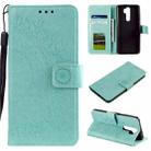 For Xiaomi Redmi Note 8 Pro Totem Flower Embossed Horizontal Flip TPU + PU Leather Case with Holder & Card Slots & Wallet(Green) - 1