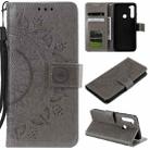 For Xiaomi Redmi Note 8 Totem Flower Embossed Horizontal Flip TPU + PU Leather Case with Holder & Card Slots & Wallet(Grey) - 1