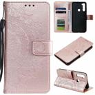 For Xiaomi Redmi Note 8 Totem Flower Embossed Horizontal Flip TPU + PU Leather Case with Holder & Card Slots & Wallet(Rose Gold) - 1