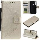 For Xiaomi Redmi Note 8 Totem Flower Embossed Horizontal Flip TPU + PU Leather Case with Holder & Card Slots & Wallet(Gold) - 1