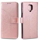 For Xiaomi Redmi Note 9 Pro Totem Flower Embossed Horizontal Flip TPU + PU Leather Case with Holder & Card Slots & Wallet(Rose Gold) - 1