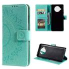 For Xiaomi Mi 10T Lite 5G Totem Flower Embossed Horizontal Flip TPU + PU Leather Case with Holder & Card Slots & Wallet(Green) - 1