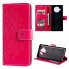 For Xiaomi Mi 10T Lite 5G Totem Flower Embossed Horizontal Flip TPU + PU Leather Case with Holder & Card Slots & Wallet(Red) - 1