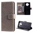 For Xiaomi Mi 10T Lite 5G Totem Flower Embossed Horizontal Flip TPU + PU Leather Case with Holder & Card Slots & Wallet(Grey) - 1