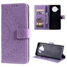 For Xiaomi Mi 10T Lite 5G Totem Flower Embossed Horizontal Flip TPU + PU Leather Case with Holder & Card Slots & Wallet(Purple) - 1