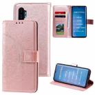 For Xiaomi Mi Note 10 Totem Flower Embossed Horizontal Flip TPU + PU Leather Case with Holder & Card Slots & Wallet(Rose Gold) - 1