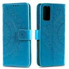 For Xiaomi Poco M3 Totem Flower Embossed Horizontal Flip TPU + PU Leather Case with Holder & Card Slots & Wallet(Blue) - 1