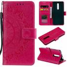 For Xiaomi Redmi 8 / 8A Totem Flower Embossed Horizontal Flip TPU + PU Leather Case with Holder & Card Slots & Wallet(Red) - 1