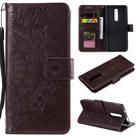 For Xiaomi Redmi 8 / 8A Totem Flower Embossed Horizontal Flip TPU + PU Leather Case with Holder & Card Slots & Wallet(Brown) - 1