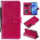 For Xiaomi  Mi 9 Lite / CC9 Totem Flower Embossed Horizontal Flip TPU + PU Leather Case with Holder & Card Slots & Wallet(Red) - 1