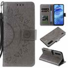 For Xiaomi  Mi 9 Lite / CC9 Totem Flower Embossed Horizontal Flip TPU + PU Leather Case with Holder & Card Slots & Wallet(Grey) - 1