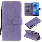 For Xiaomi  Mi 9 Lite / CC9 Totem Flower Embossed Horizontal Flip TPU + PU Leather Case with Holder & Card Slots & Wallet(Purple) - 1