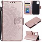 For Xiaomi Mi 11 Totem Flower Embossed Horizontal Flip TPU + PU Leather Case with Holder & Card Slots & Wallet(Rose Gold) - 1