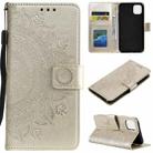For Xiaomi Mi 11 Totem Flower Embossed Horizontal Flip TPU + PU Leather Case with Holder & Card Slots & Wallet(Gold) - 1