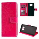 For Xiaomi Poco X3 Totem Flower Embossed Horizontal Flip TPU + PU Leather Case with Holder & Card Slots & Wallet(Red) - 1
