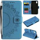 For Xiaomi Redmi 7A Totem Flower Embossed Horizontal Flip TPU + PU Leather Case with Holder & Card Slots & Wallet(Blue) - 1