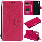 For Xiaomi Redmi 7A Totem Flower Embossed Horizontal Flip TPU + PU Leather Case with Holder & Card Slots & Wallet(Red) - 1