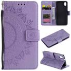 For Xiaomi Redmi 7A Totem Flower Embossed Horizontal Flip TPU + PU Leather Case with Holder & Card Slots & Wallet(Purple) - 1