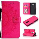 For Nokia 7 Plus Totem Flower Embossed Horizontal Flip TPU + PU Leather Case with Holder & Card Slots & Wallet(Red) - 1