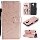 For Nokia 7 Plus Totem Flower Embossed Horizontal Flip TPU + PU Leather Case with Holder & Card Slots & Wallet(Rose Gold) - 1