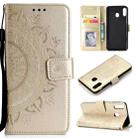 For OPPO A8 Totem Flower Embossed Horizontal Flip TPU + PU Leather Case with Holder & Card Slots & Wallet(Gold) - 1