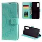 For OPPO Realme 6 Pro Totem Flower Embossed Horizontal Flip TPU + PU Leather Case with Holder & Card Slots & Wallet(Green) - 1