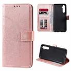 For OPPO Realme 6 Pro Totem Flower Embossed Horizontal Flip TPU + PU Leather Case with Holder & Card Slots & Wallet(Rose Gold) - 1