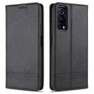 For vivo Y72 5G AZNS Magnetic Calf Texture Horizontal Flip Leather Case with Card Slots & Holder & Wallet(Black) - 1