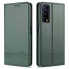 For vivo Y72 5G AZNS Magnetic Calf Texture Horizontal Flip Leather Case with Card Slots & Holder & Wallet(Dark Green) - 1