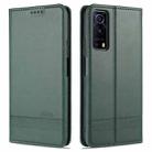 For vivo iQOO Z3 AZNS Magnetic Calf Texture Horizontal Flip Leather Case with Card Slots & Holder & Wallet(Dark Green) - 1