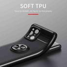 For OPPO Find X3 Metal Ring Holder 360 Degree Rotating TPU Case(Black+Red) - 5