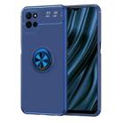 For OPPO Realme V11 5G Metal Ring Holder 360 Degree Rotating TPU Case(Blue+Blue) - 1