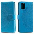 For Samsung Galaxy M51 Totem Flower Embossed Horizontal Flip TPU + PU Leather Case with Holder & Card Slots & Wallet(Blue) - 1