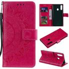 For Samsung Galaxy A10s Totem Flower Embossed Horizontal Flip TPU + PU Leather Case with Holder & Card Slots & Wallet(Red) - 1