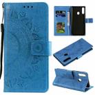 For Samsung Galaxy A10s Totem Flower Embossed Horizontal Flip TPU + PU Leather Case with Holder & Card Slots & Wallet(Blue) - 1