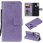 For Samsung Galaxy A10s Totem Flower Embossed Horizontal Flip TPU + PU Leather Case with Holder & Card Slots & Wallet(Purple) - 1