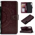 For Samsung Galaxy A50 Totem Flower Embossed Horizontal Flip TPU + PU Leather Case with Holder & Card Slots & Wallet(Brown) - 1