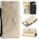 For Samsung Galaxy M20 Totem Flower Embossed Horizontal Flip TPU + PU Leather Case with Holder & Card Slots & Wallet(Gold) - 1