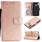 For Samsung Galaxy M20 Totem Flower Embossed Horizontal Flip TPU + PU Leather Case with Holder & Card Slots & Wallet(Rose Gold) - 1