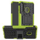 For Samsung Galaxy A21 (US Version) Tire Texture Shockproof TPU+PC Protective Case with Holder(Green) - 1