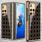 For Huawei Mate X2 GKK Electroplating Painted Glass Phone Case(Gold Grid) - 1