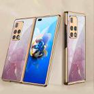 For Huawei Mate X2 GKK Electroplating Painted Glass Phone Case(Purple Pink) - 1