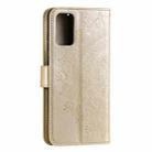 For Samsung Galaxy Note20 Totem Flower Embossed Horizontal Flip TPU + PU Leather Case with Holder & Card Slots & Wallet(Gold) - 3